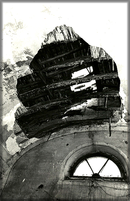 L'oratorio: il soffitto, con volta a falsa botte.
(archivio parrocchiale Arcore)