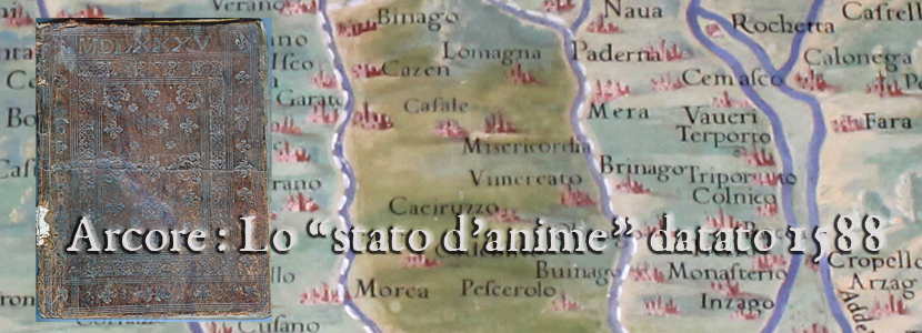 Arcore “Lo stato d’anime” datato 1588